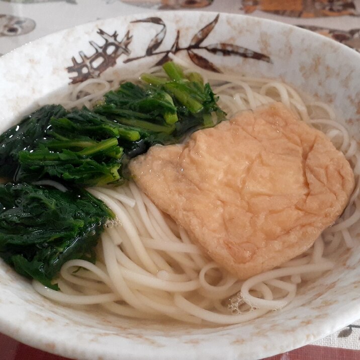 和食麺類のお供‼️春菊ときつねにゅうめん❗